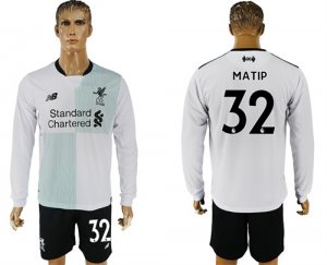 2017-18 Liverpool 32 MATIP Away Long Sleeve Soccer Jersey