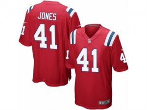 Mens Nike New England Patriots #41 Cyrus Jones Game Red Alternate NFL Jersey