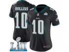 Women Nike Philadelphia Eagles #10 Mack Hollins Black Alternate Vapor Untouchable Limited Player Super Bowl LII NFL Jersey