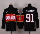 nhl jerseys team canada olympic #91 stamkos black[2014 new]