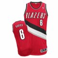 Mens Adidas Portland Trail Blazers #6 Shabazz Napier Authentic Red Alternate NBA Jersey