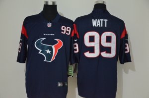 Nike Texans #99 J.J. Watt Navy Team Big Logo Number Vapor Untouchable Limited