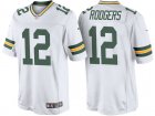 Green Bay Packers #12 Aaron Rodgers White Color Rush Limited Jersey