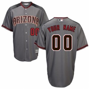 Mens Majestic Arizona Diamondbacks Customized Authentic Gray Brick Cool Base MLB Jersey