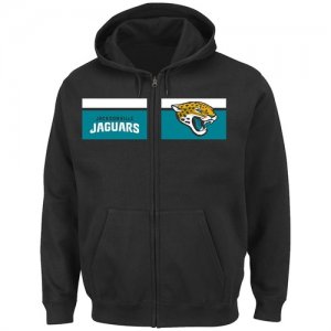 Jacksonville Jaguars Majestic Touchback Full Zip Hoodie Black