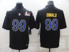 Nike Rams #99 Aaron Donald Black 2022 Super Bowl LVI Vapor Limited Jersey