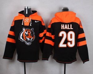 Nike Cincinnati Bengals #29 Leon Hall Black Player Pullover NFL Hoodie