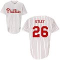 mlb philadelphia phillies #26 utley white(red strip)