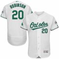 Men's Majestic Baltimore Orioles #20 Frank Robinson White Celtic Flexbase Authentic Collection MLB Jersey