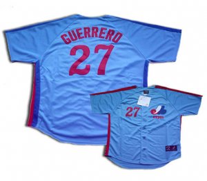 mlb montreal expos #27 guerrero m&n blue