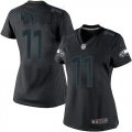 Women Nike Philadelphia Eagles #11 Carson Wentz Black Impact Stitched NFL Limited Jersey