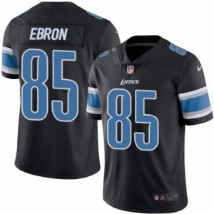 Mens Nike Detroit Lions #85 Eric Ebron Limited Black Rush NFL Jersey