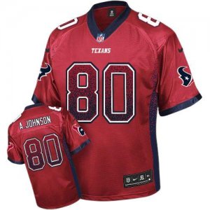 Nike Houston Texans #80 Andre Johnson Red Jersey(Elite Drift Fashion)