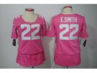 Nike Womens Dallas cowboys #22 e.smitth Pink Jerseys(breast Cancer Awareness)