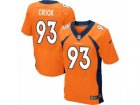 Mens Nike Denver Broncos #93 Jared Crick Elite Orange Team Color NFL Jersey