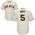 Mens Majestic San Francisco Giants #5 Matt Duffy Authentic Cream Home Cool Base MLB Jersey