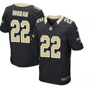 Nike New Orleans Saints #22 Mark Ingram Elite black NFL Jersey