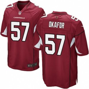 Mens Nike Arizona Cardinals #57 Alex Okafor Game Red Team Color NFL Jersey