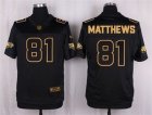 Nike Philadelphia Eagles #81 Jordan Matthews Black Pro Line Gold Collection Jersey(Elite)