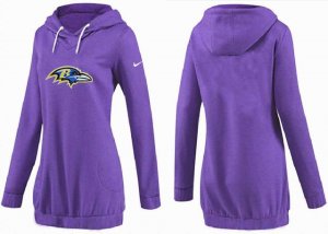 Women Baltimore Ravens Logo Pullover Hoodie-042