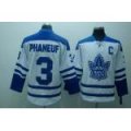 youth nhl toronto maple leafs #3 phaneuf white[c patch]