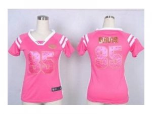 Nike women jerseys san francisco 49ers #85 vernon davis pink[fashion Rhinestone sequins]