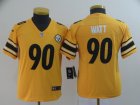 Nike Steelers #90 T.J. Watt Gold Youth Inverted Legend Limited Jersey