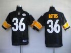nfl pittsburgh steelers #36 bettis black(white number)