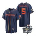 Astros #5 Jeff Bagwell Navy Nike 2022 World Series City Connect Cool Base Jersey