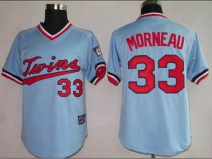 mlb minnesota twins #33 morneau baby blue m&n