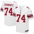 Nike New York Giants #74 Geoff Schwartz white Jerseys(Elite)