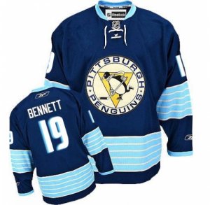 Mens Reebok Pittsburgh Penguins #19 Beau Bennett Authentic Navy Blue Third Vintage NHL Jersey