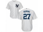 Mens Majestic New York Yankees #27 Austin Romine Replica White Home MLB Jersey