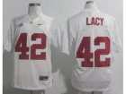 NCAA Alabama Crimson Tide #42 Eddie Lacy white 2012 SEC Patch College Football Jerseys