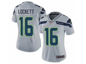 Women Nike Seattle Seahawks #16 Tyler Lockett Vapor Untouchable Limited Grey Alternate NFL Jersey