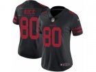 Women Nike San Francisco 49ers #80 Jerry Rice Vapor Untouchable Limited Black NFL Jersey