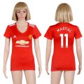 2017-18 Manchester United 11 MARTIAL Home Women Soccer Jersey
