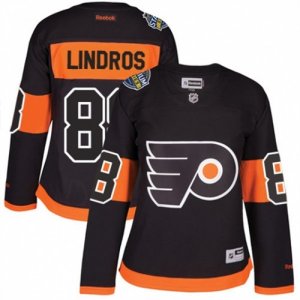 Womens Reebok Philadelphia Flyers #88 Eric Lindros Authentic Black 2017 Stadium Series NHL Jersey