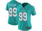 Women Nike Miami Dolphins #99 Jason Taylor Vapor Untouchable Limited Aqua Green Team Color NFL Jersey