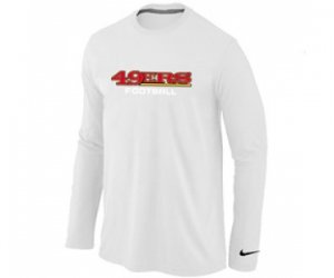 Nike San Francisco 49ers Authentic font Long Sleeve T-Shirt Black White