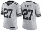 Nike Green Bay Packers #27 Eddie Lacy 2016 Gridiron Gray II Mens NFL Limited Jersey