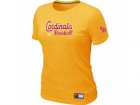 Women St. Louis Cardinals Nike Yellow Short Sleeve Practice T-Shirt