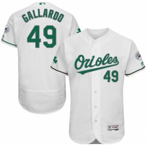 Men\'s Majestic Baltimore Orioles #49 Yovani Gallardo White Celtic Flexbase Authentic Collection MLB Jersey