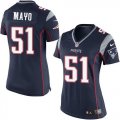 Women Nike New England Patriots #51 Jerod Mayo Navy Blue jerseys