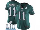 Women Nike Philadelphia Eagles #11 Carson Wentz Midnight Green Team Color Vapor Untouchable Limited Player Super Bowl LII NFL Jersey