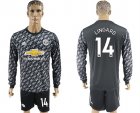 2017-18 Manchester United 14 LINGARD Away Long Sleeve Soccer Jersey