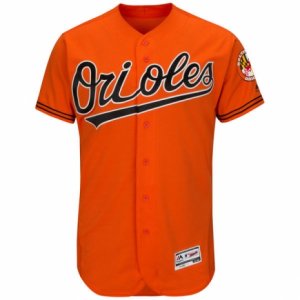 Men\'s Baltimore Orioles Majestic Blank Orange Alternate Flexbase Authentic Collection Team Jersey