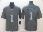 Nike Panthers #1 Cam Newton Gray Camo Vapor Untouchable Limited Jersey