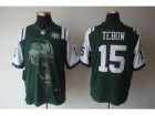 Nike nfl New York Jets #15 Tim Tebow Green jerseys[helmet tri-blend limited]