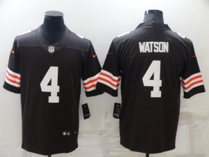 Nike Browns #4 Deshaun Watson Brown Vapor Limited Jersey